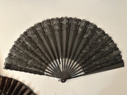 Set of six fans, Europe, late 19th-early...