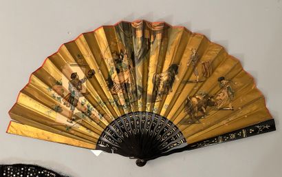 Set of six fans, Europe, late 19th-early...
