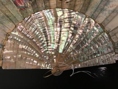La rencontre, circa 1880-1890 
Folded fan,...