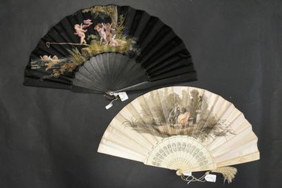 Two fans, France, circa 1870
The leaves are...