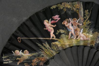 Two fans, France, circa 1870
The leaves are...