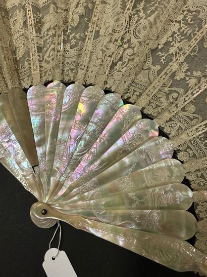 Roses and doves, France, circa 1880-1890...