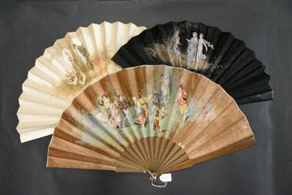 Three fans, France, circa 1870
The leaves...