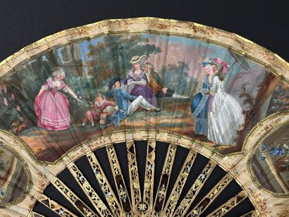 Reading in the garden, France, circa 1780
Folded...