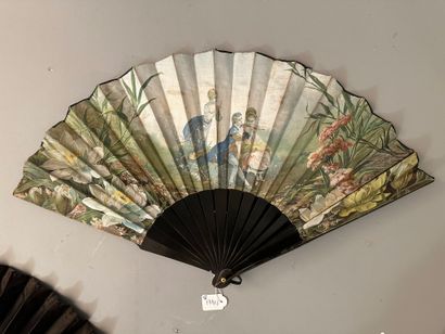 Set of six fans, Europe, late 19th-early...