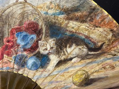 La chatte et ses chatons, France, circa 1890
Large...