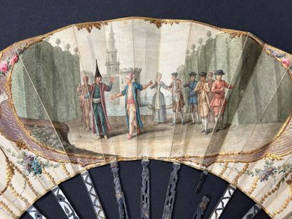 Play, Europe, circa 1770-1780 
Folded fan,...