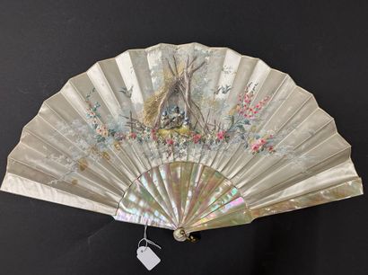 Roses and scrolls, Europe, circa 1890 
Folded...