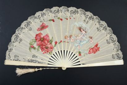 La femme aux pavots, circa 1901 
Folded fan,...