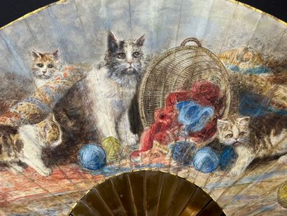 La chatte et ses chatons, France, circa 1890
Large...