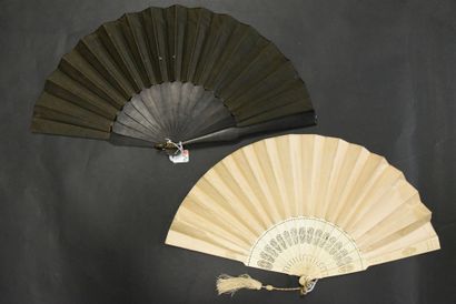 Two fans, France, circa 1870
The leaves are...