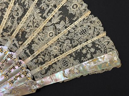 Roses and scrolls, Europe, circa 1890 
Folded...