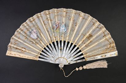 Serenade, circa 1890-1900 
Folded fan, the...