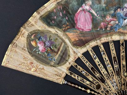 Reading in the garden, France, circa 1780
Folded...