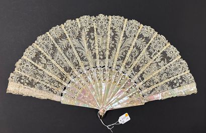 Roses and scrolls, Europe, circa 1890 
Folded...