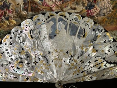 Promenade en barque, France, circa 1850
Folded...