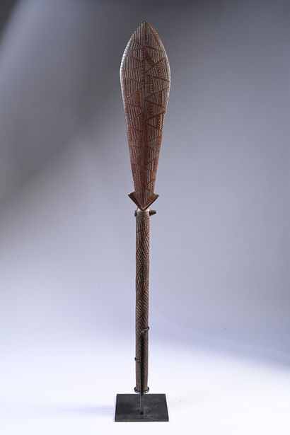 Wooden akau tau club Tonga Island (casuarina...