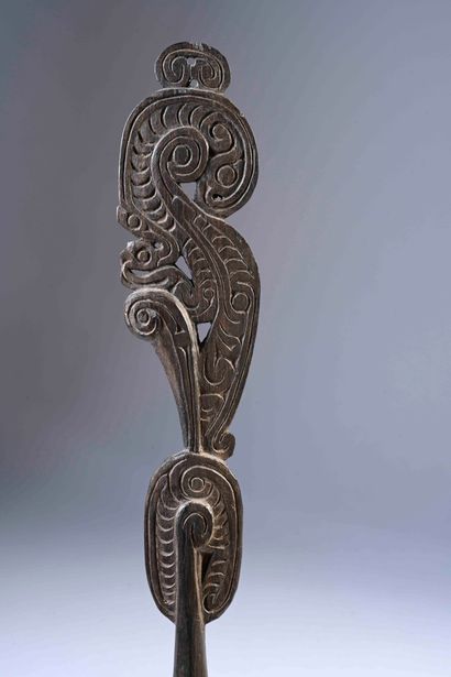 Spatula with scrolled handle, Vakuta Island....