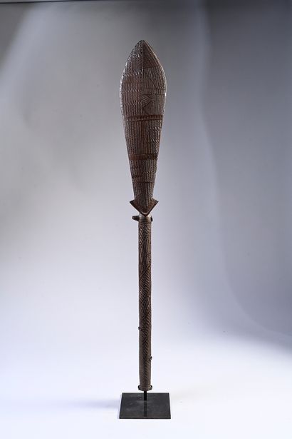 Wooden akau tau club Tonga Island (casuarina...