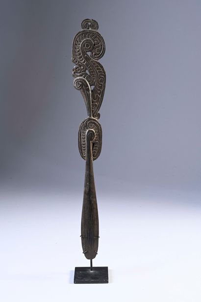 Spatula with scrolled handle, Vakuta Island....
