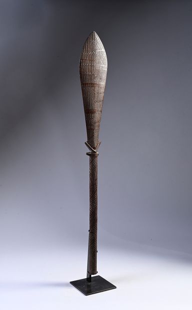 Wooden akau tau club Tonga Island (casuarina...