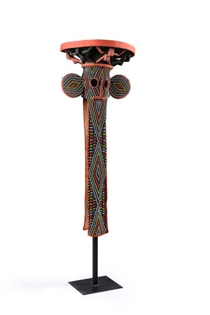 Bamiléké elephant mask, Cameroon 
Wood, fabric,...
