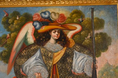 18th century Cuzco school
Archangel holding...