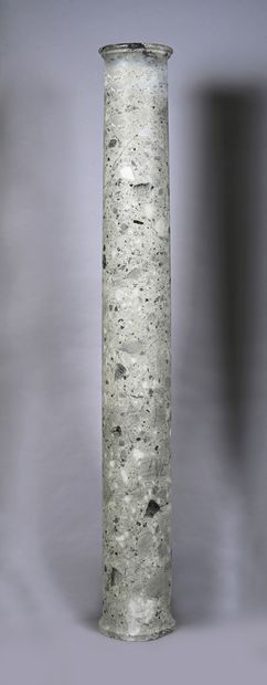 Suite of four columns in antique green marble....