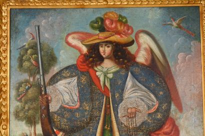18th century Cuzco school
Archangel holding...
