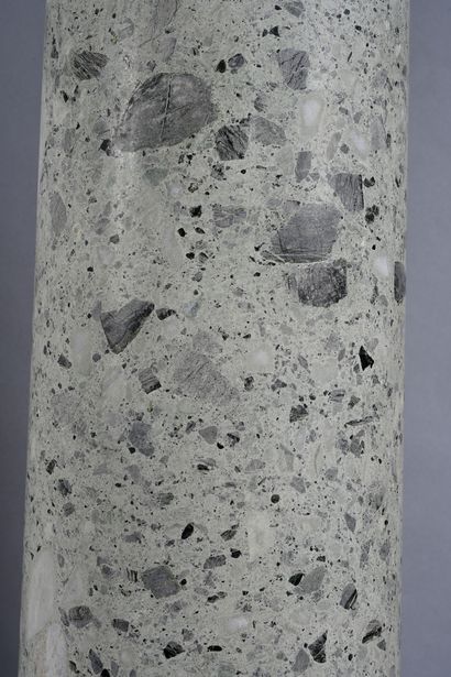 Suite of four columns in antique green marble....