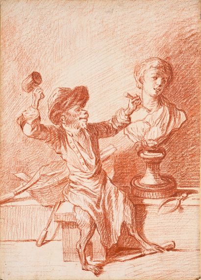 18th century French school
Monkey sculptor,...