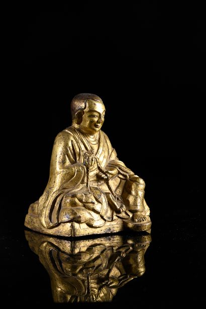 TIBET, 18th century
Gilded bronze subject
Depicting...