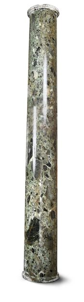 Pair of large columns in antique green 
green...