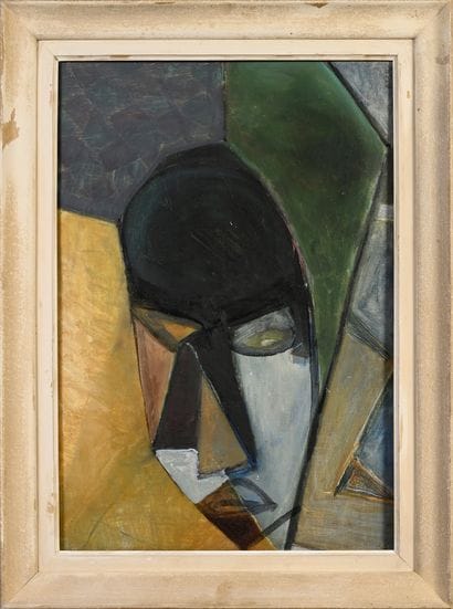 GENEVIÈVE ASSE (1923-2021) 
African mask,...