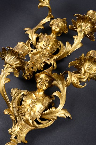Suite of four Chinese-style sconces, 
in...