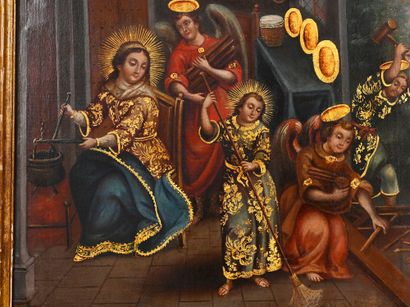 Cuzco school circa 1700
The Virgin seated...