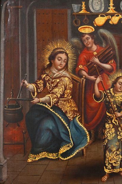 Cuzco school circa 1700
The Virgin seated...