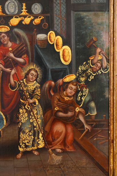 Cuzco school circa 1700
The Virgin seated...