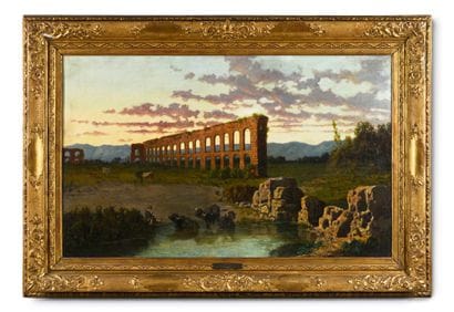 Achille Vertunni (1826-1897)
View of an aqueduct...