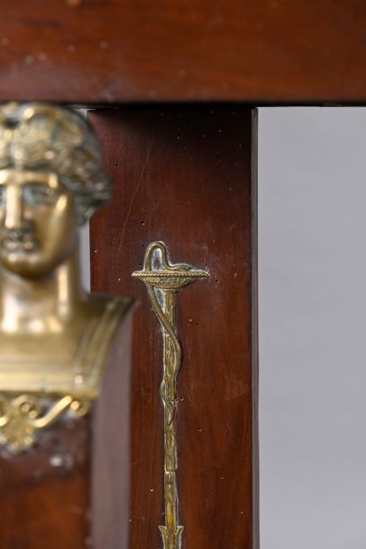 Rectangular mahogany and mahogany veneer...