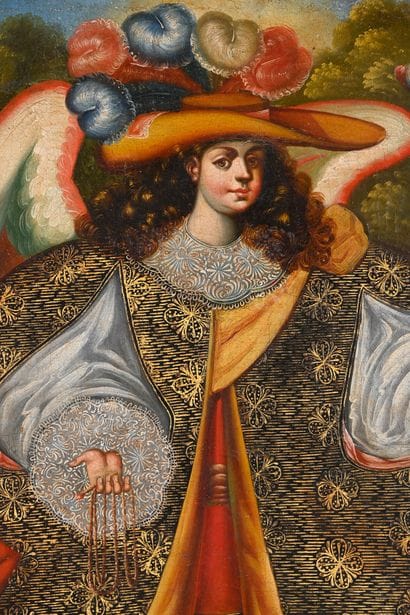 18th century Cuzco school
Archangel holding...
