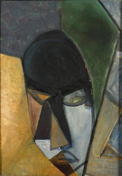 GENEVIÈVE ASSE (1923-2021) 
African mask,...
