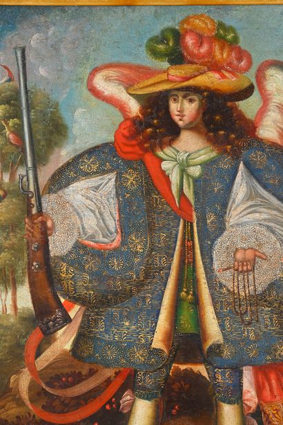 18th century Cuzco school
Archangel holding...