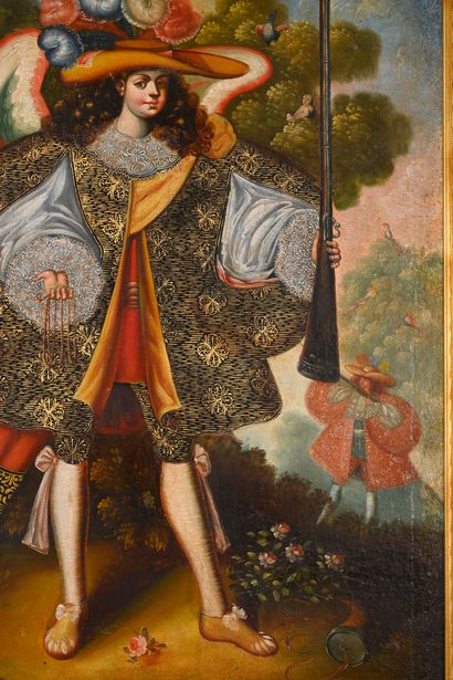 18th century Cuzco school
Archangel holding...