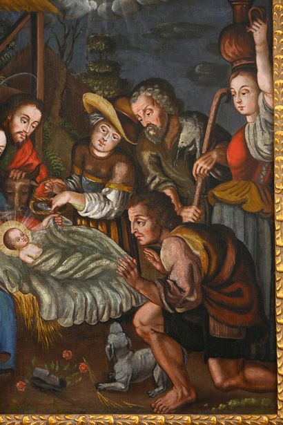Late 17th century Lima school
The Adoration...