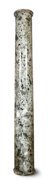 Pair of large columns in antique green 
green...