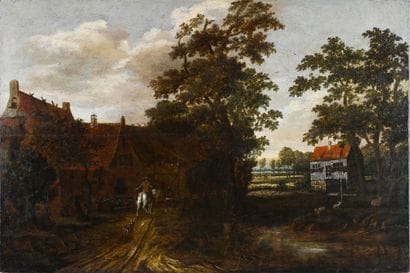 Attributed to Meindert Hobbema (1638-1709)
Lively...