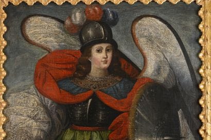 Cuzco school, attributed to Juan Zapata Inca...
