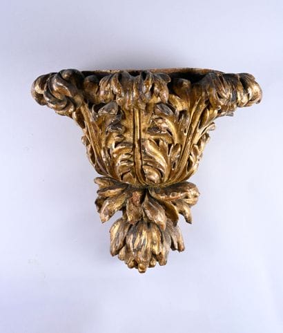 Louis XVI style sconce console in carved...
