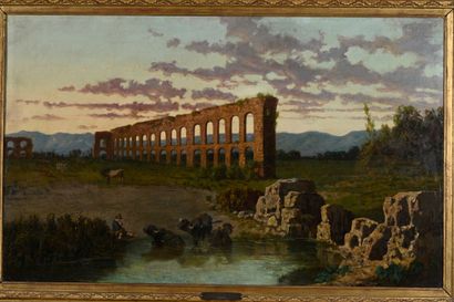Achille Vertunni (1826-1897)
View of an aqueduct...